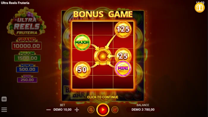 Ultra Reels Fruteria - Hold and Win ოთახის გაშვება