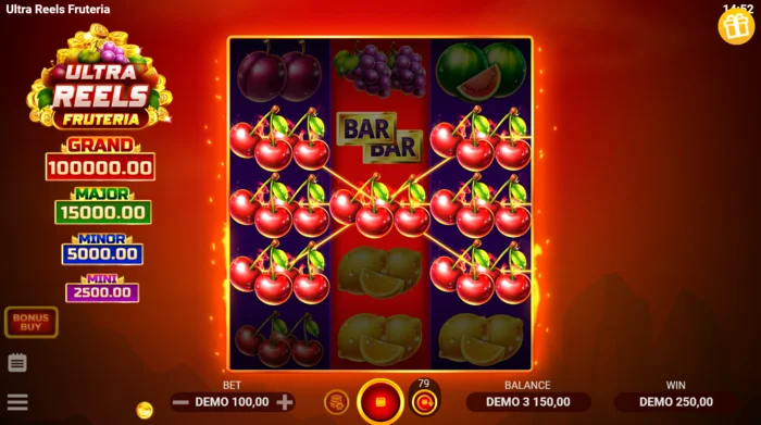 Ultra Reels Fruteria - კომბინაციის დაგროვება ალუბლებით
