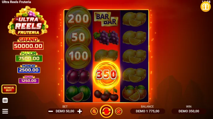 Ultra Reels Fruteria - Coin Collect მონეტები ნომინალებით